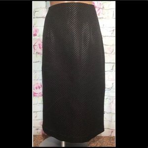 NWT WORTHINGTON High Waisted Black jacquard pencil